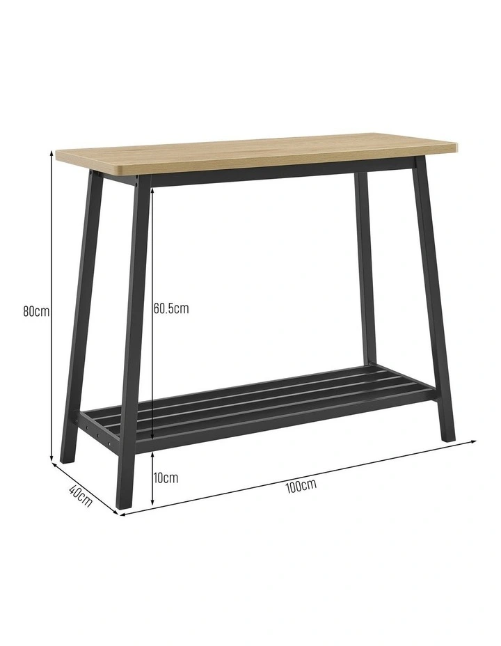 Geneva Console Table Hallway Entryway Black image 7