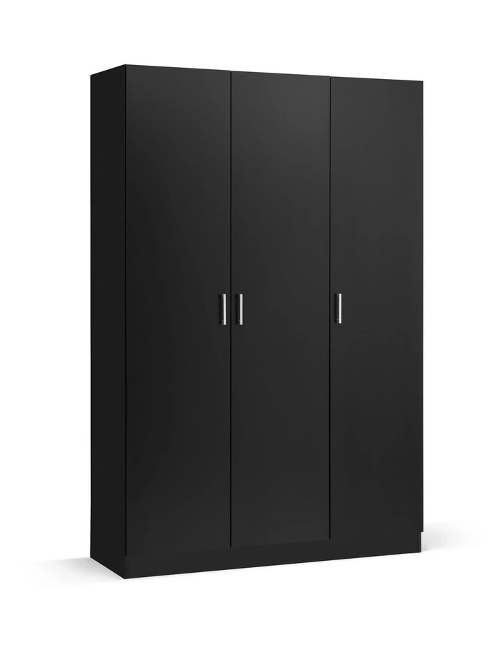 Ivy Pantry Cupboard Storage Cabinet 3 Door 5 Tier Shelf Multipurpose Black image 1