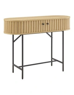 Mariella Console Table Hallway Unit 2 Doors Oak