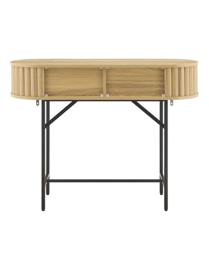 Mariella Console Table Hallway Unit 2 Doors Oak image 4