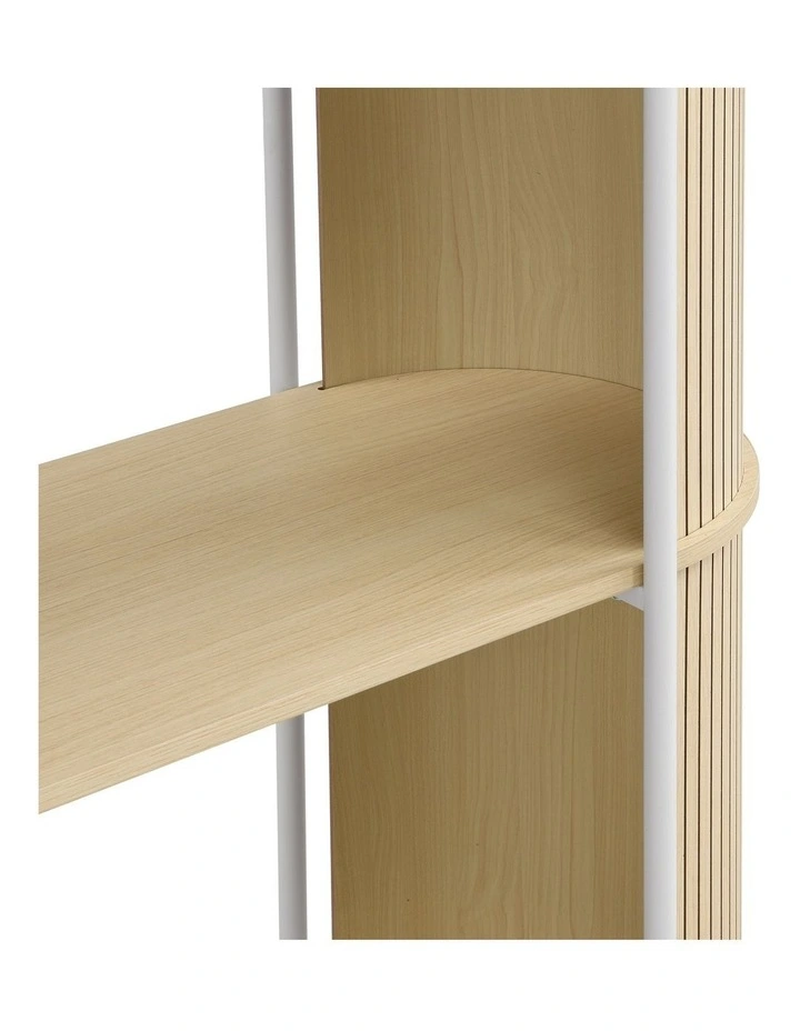 Mia Bookcase Open Shelving 2 Tier Light Oak and White image 5