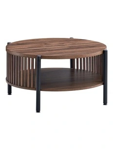 Paula Coffee Table Round 80cm Walnut