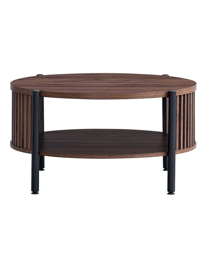 Paula Coffee Table Round 80cm Walnut image 3