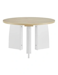 Terra Coffee Table Round Oak and White