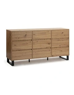 Caleb Chest 9 Drawers Tallboy Industrial Storage Dresser Storage Cabinet