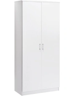 Ivy Pantry Cupboard Storage Cabinet 2 Door 5 Tier Shelf White