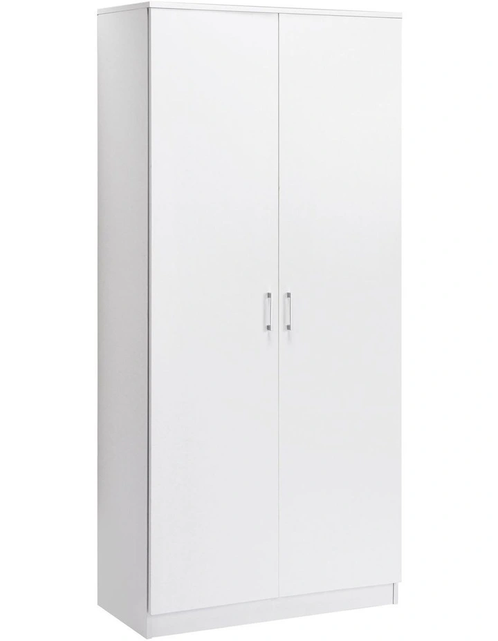 Ivy Pantry Cupboard Storage Cabinet 2 Door 5 Tier Shelf White image 1