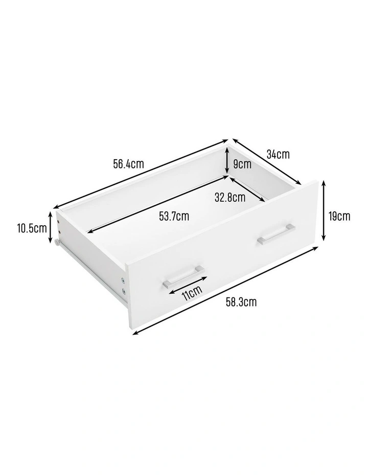 Griffin Chest 5 Drawers Tallboy Storage Dresser Storage Cabinet White image 7