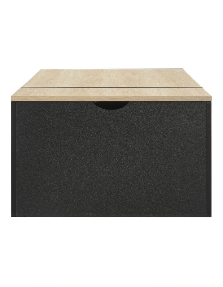 Klea Coffee Table with Storage Oak and Black image 3