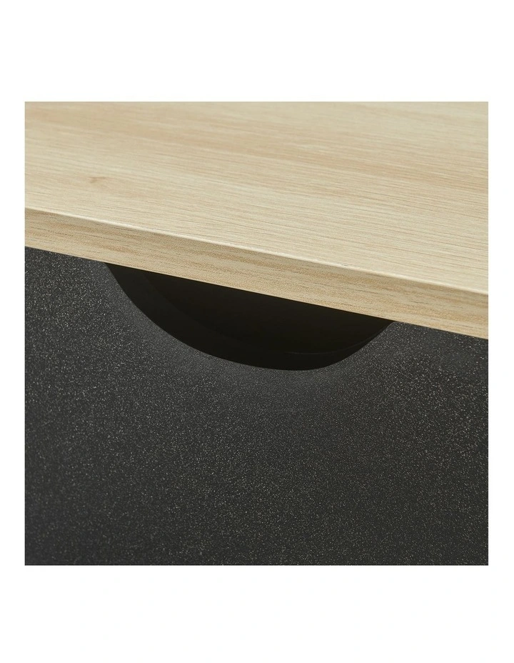 Klea Coffee Table with Storage Oak and Black image 6