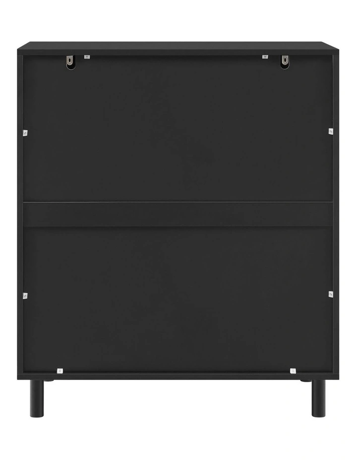 Quincy Tallboy Dresser Chest 5 Drawers Black image 4