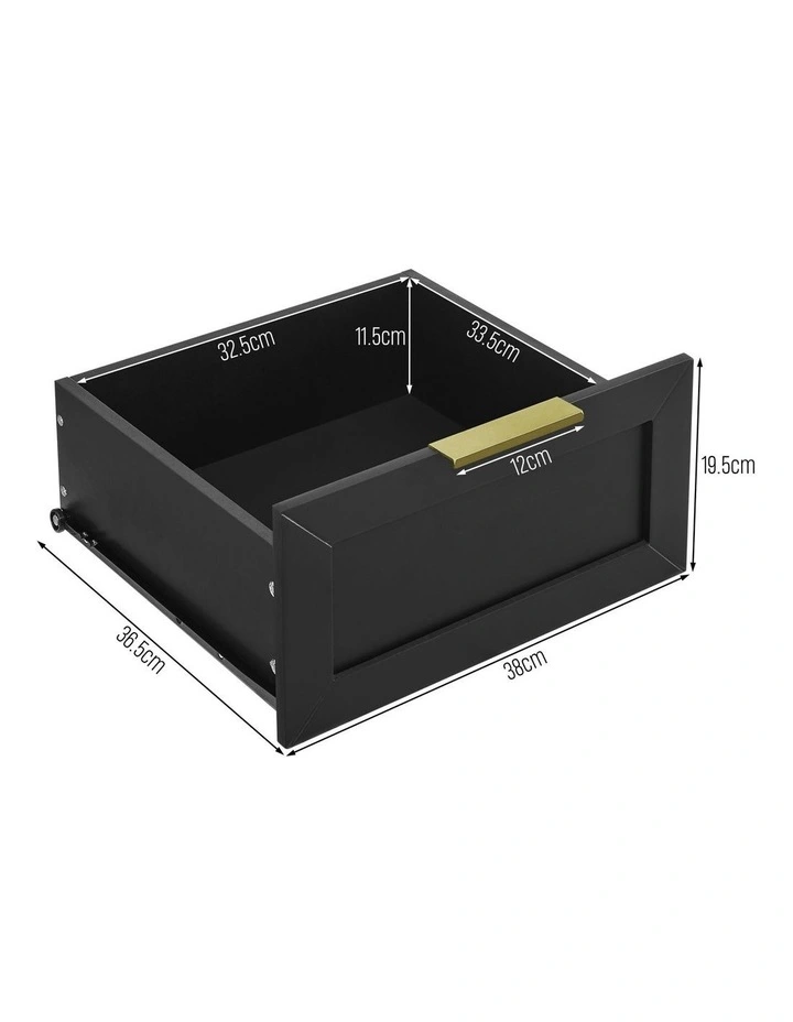 Quincy Tallboy Dresser Chest 5 Drawers Black image 6