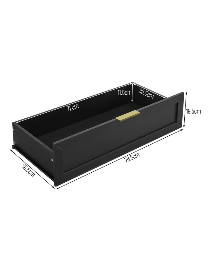 Quincy Tallboy Dresser Chest 5 Drawers Black image 7