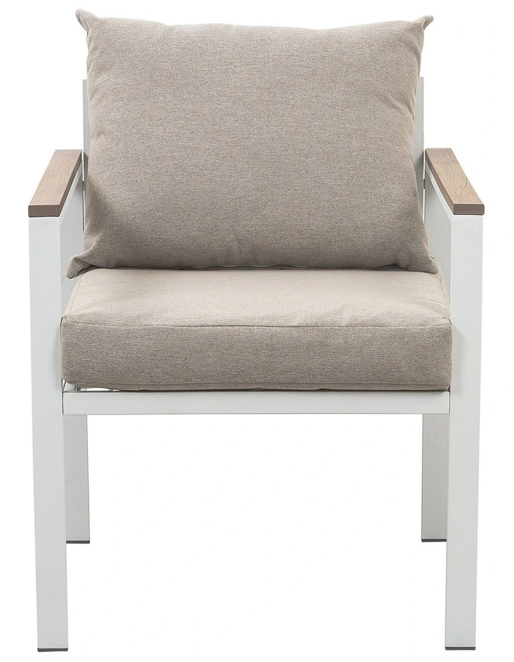 May Outdoor Lounge Garden Set 4 Piece Khaki and White image 4