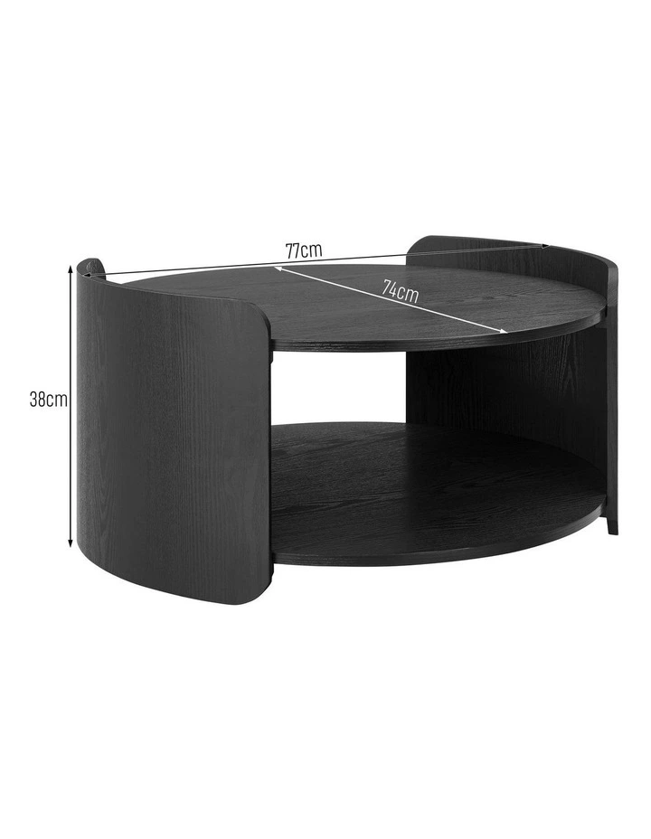 Brett Coffee Table Round Black image 7