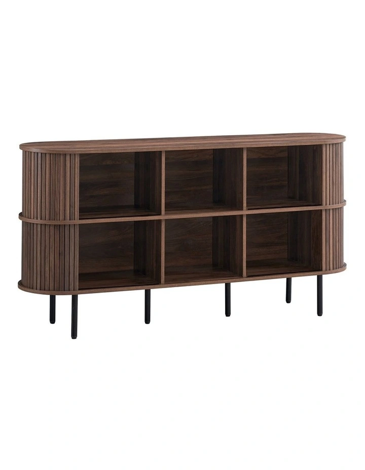 Shane Buffet Storage Shelving Unit 4 Doors Walnut image 4