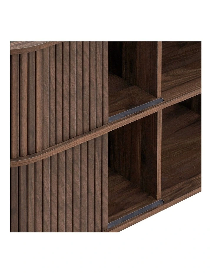 Shane Buffet Storage Shelving Unit 4 Doors Walnut image 6