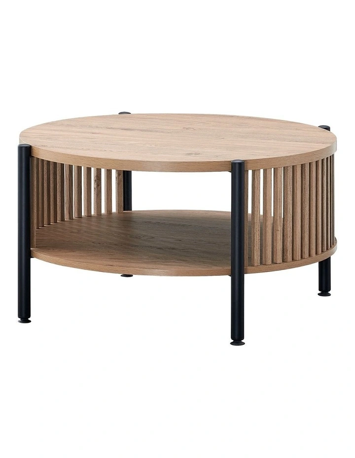 Paula Coffee Table Round 80cm Oak image 1