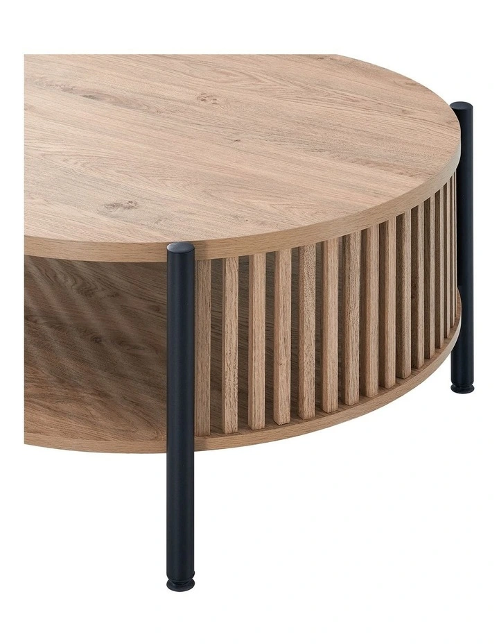 Paula Coffee Table Round 80cm Oak image 4