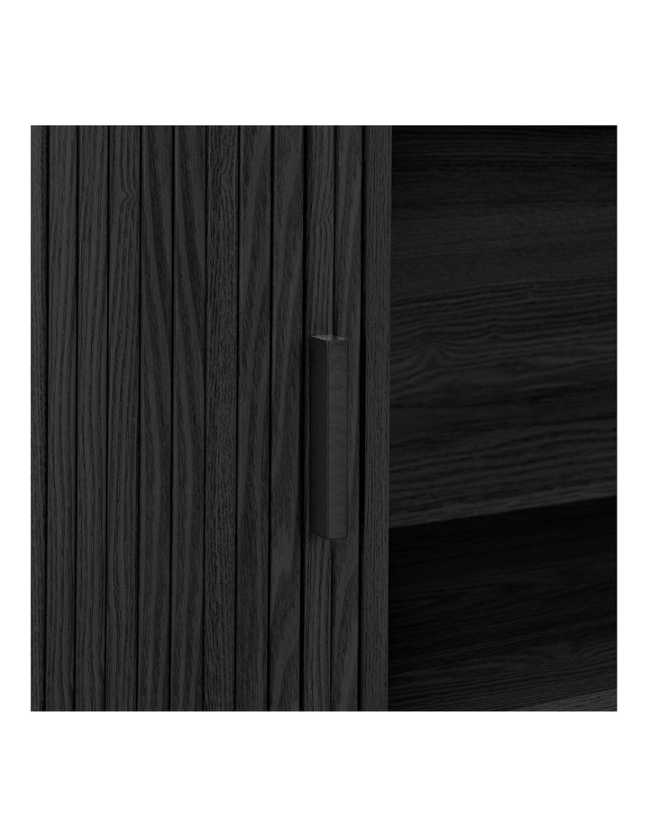 Kayla Cabinet Cupboard Storage 2 Doors 3 Levels Black image 5