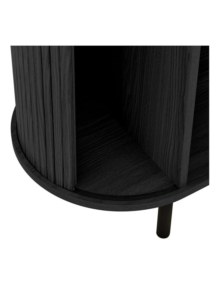 Kayla Cabinet Cupboard Storage 2 Doors 3 Levels Black image 6