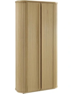 Orla Tall Cabinet Storage 2 Doors Oak
