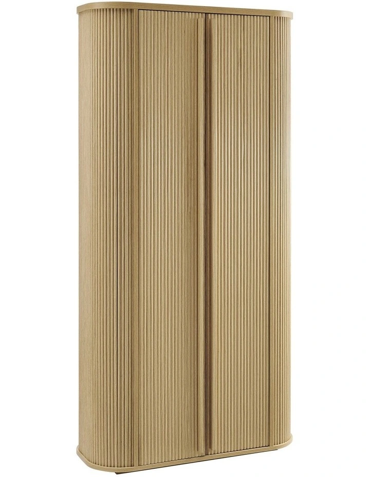Orla Tall Cabinet Storage 2 Doors Oak image 1