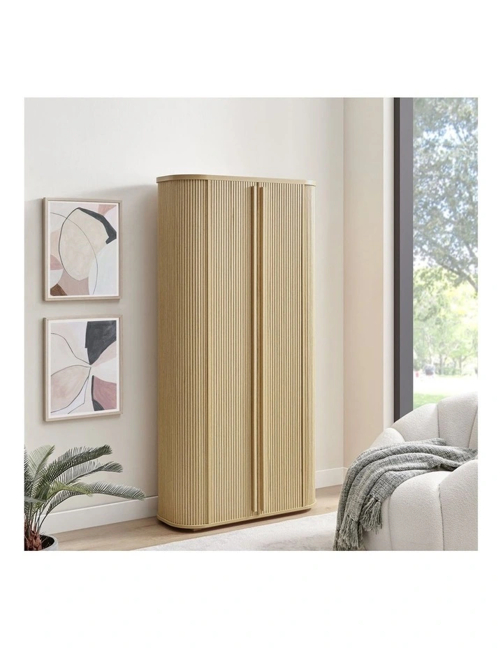 Orla Tall Cabinet Storage 2 Doors Oak image 3