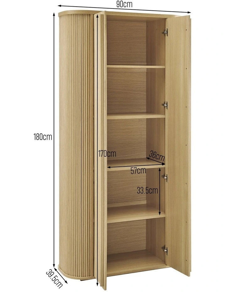 Orla Tall Cabinet Storage 2 Doors Oak image 7