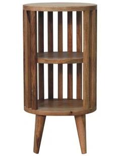 Solid Wood Ariella Double Shelf in Brown
