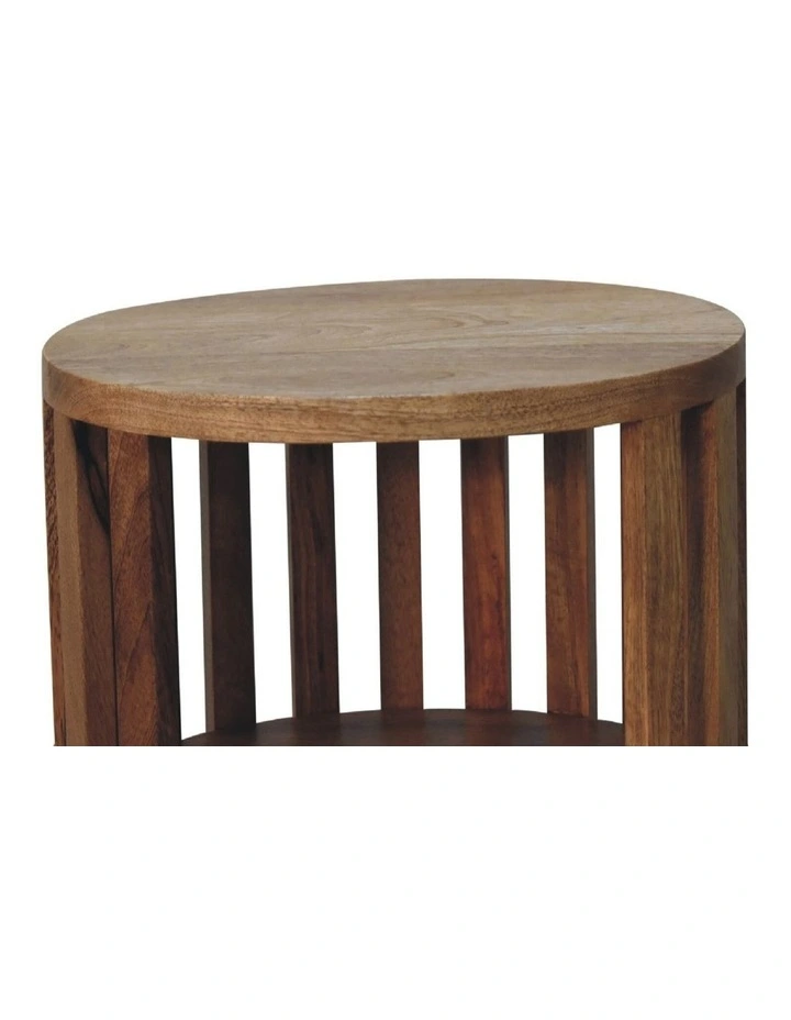 Solid Wood Ariella Double Shelf in Brown image 4