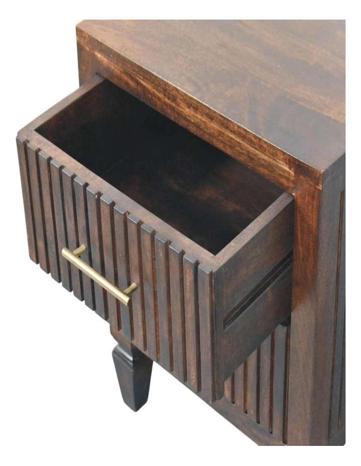Artisan Furniture Solid Wood Belmont 2 Drawer Nightstand, Dark Brown image 5