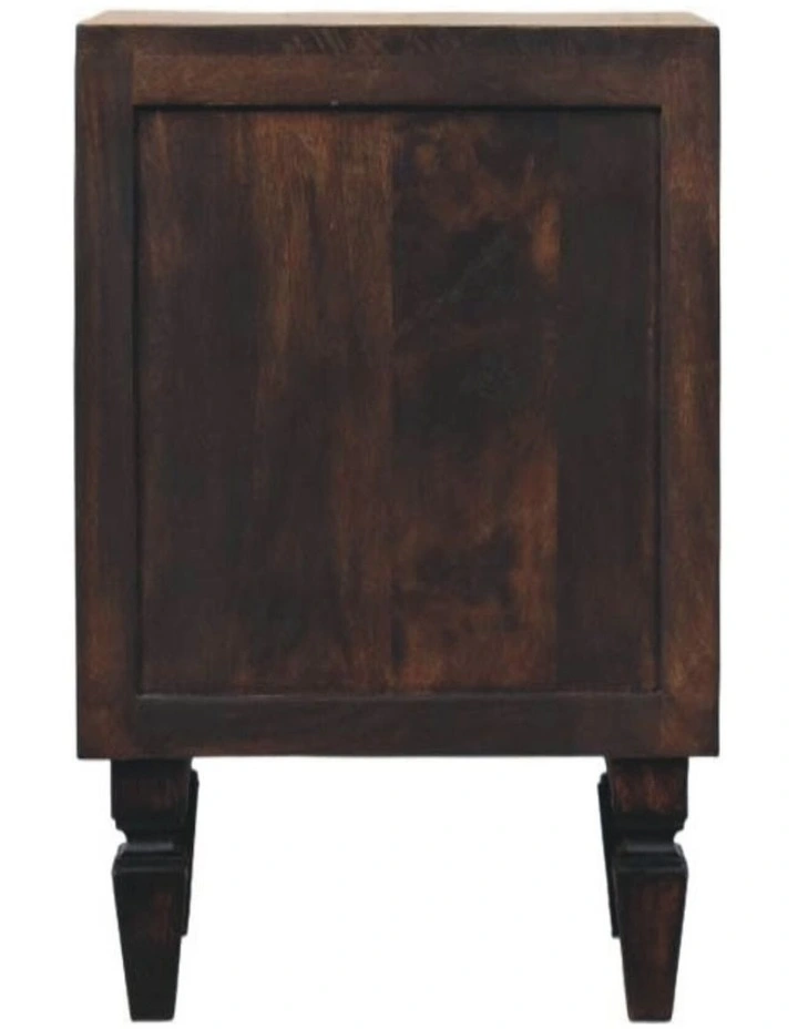 Artisan Furniture Solid Wood Belmont 2 Drawer Nightstand, Dark Brown image 6