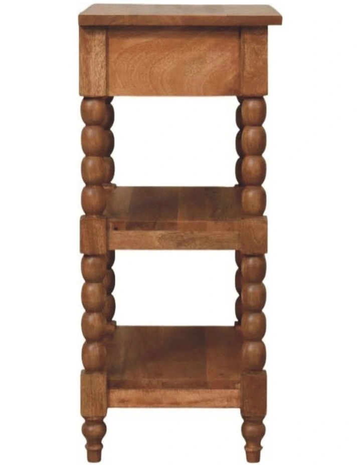 Solid Wood Barley Twist Side Table in Brown image 6