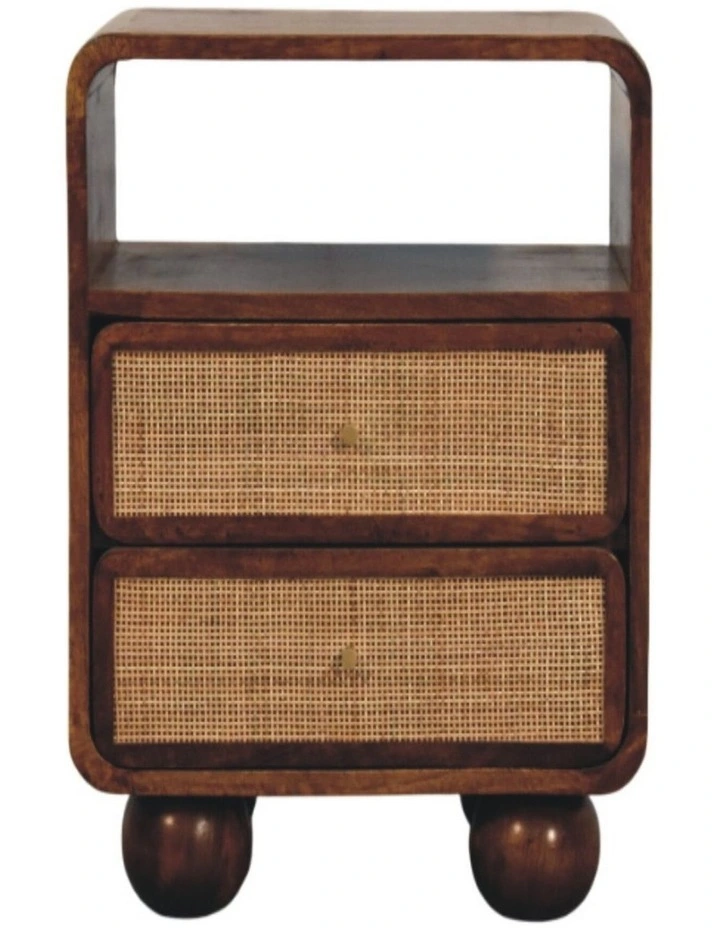 Solid Wood Larissa 2 Drawer Chestnut Nightstand in Brown image 1
