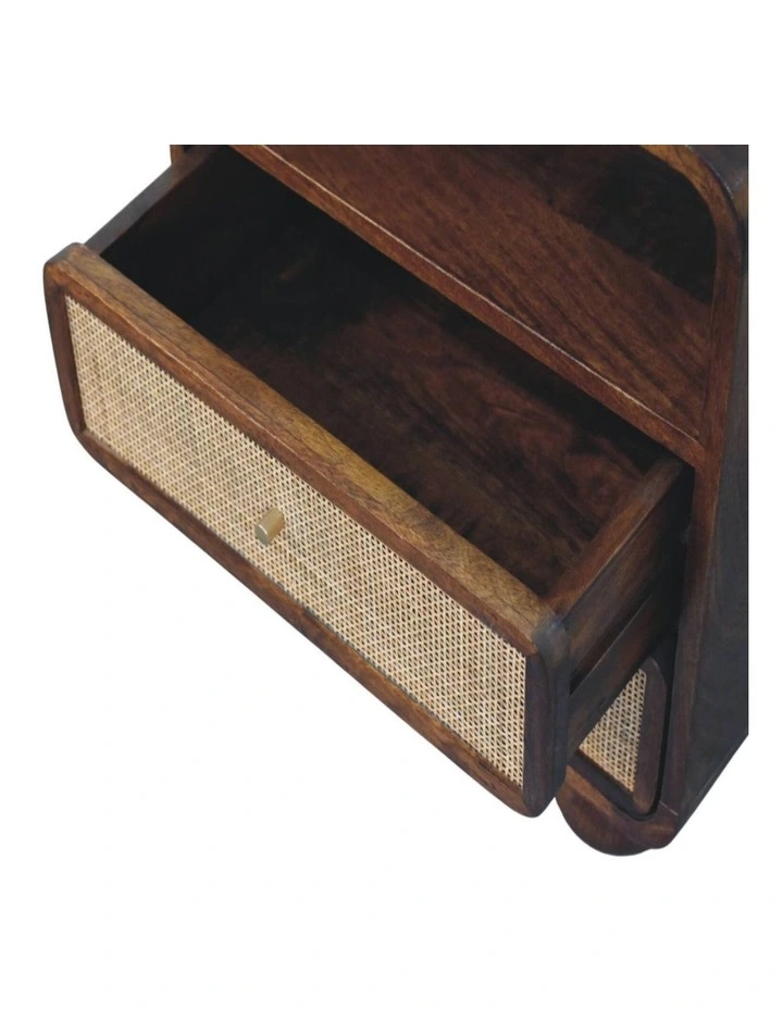 Solid Wood Larissa 2 Drawer Chestnut Nightstand in Brown image 5