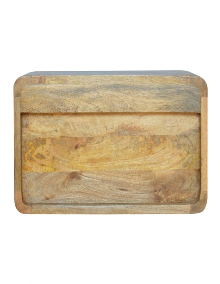Artisan Furniture Solid Wood Oak-ish 2 Drawer Floating Bedside, Beige image 6