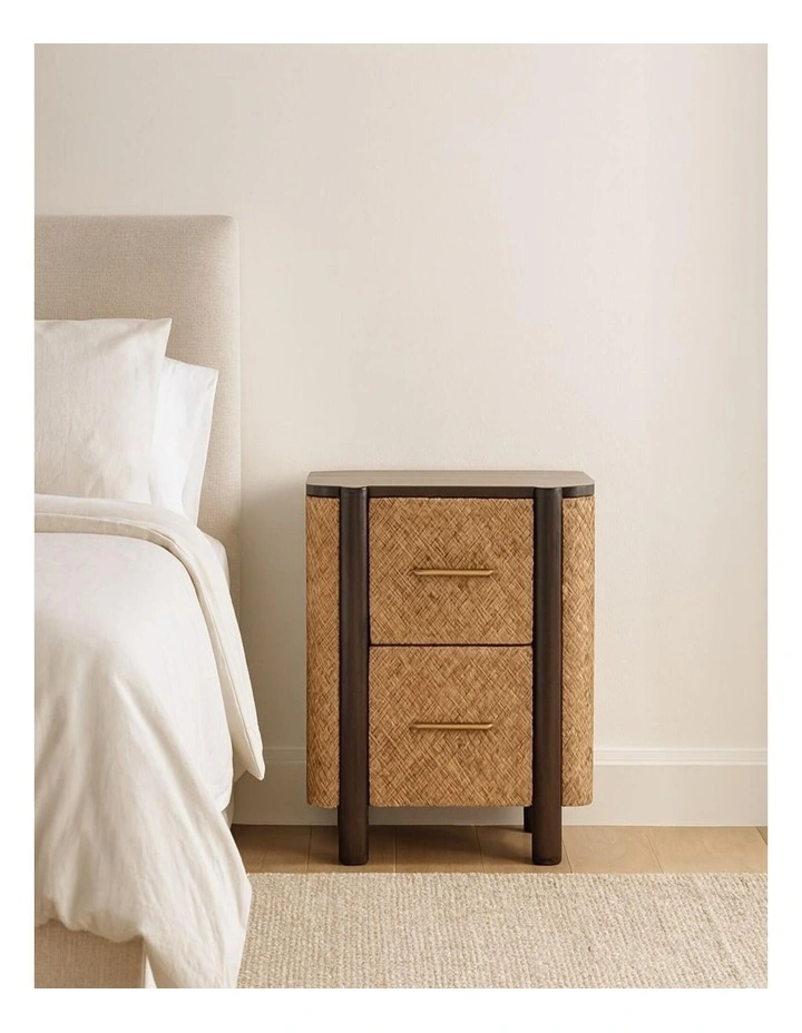 Solid Wood Havana Canefront Drawers in Brown image 2