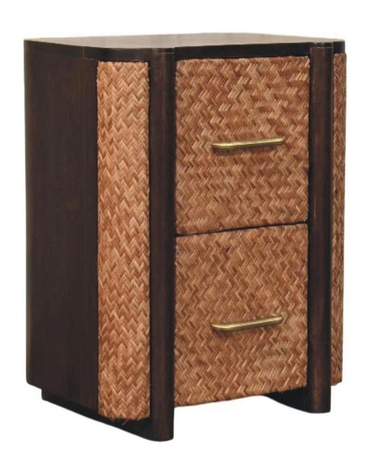 Solid Wood Havana Canefront Drawers in Brown image 3