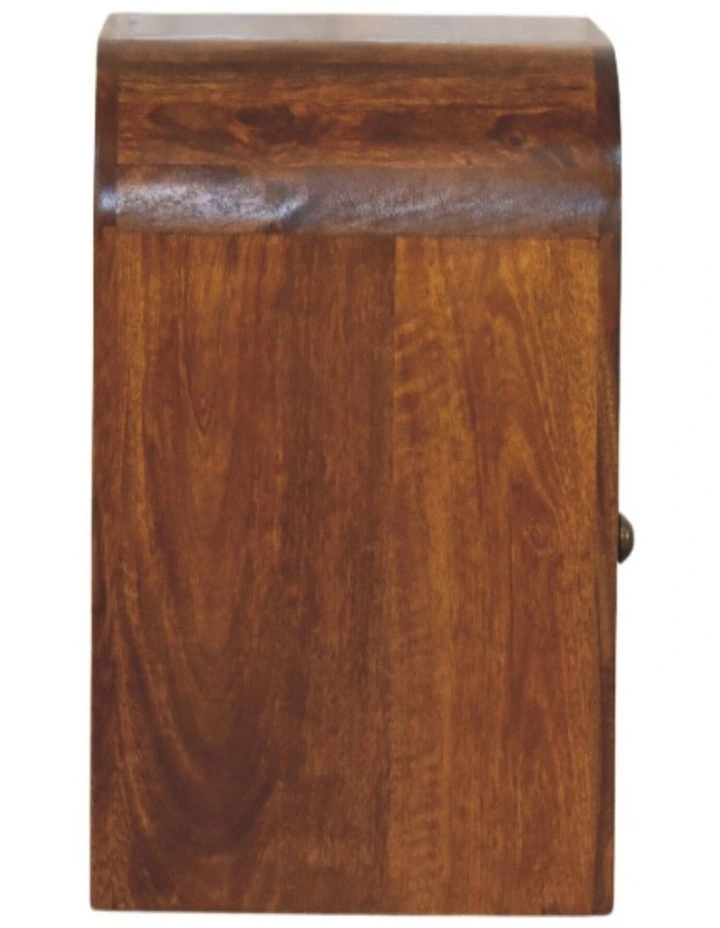 Solid Wood Darcy Chestnut Nightstand with Drawer in Dark Brown image 6