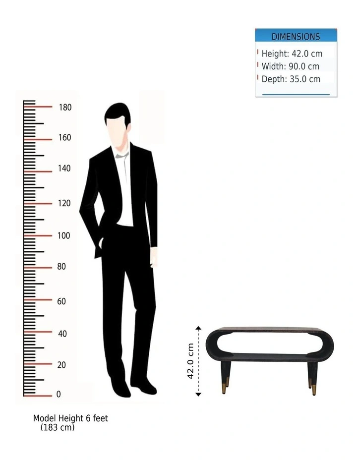 Solid Wood Curved Edge Media Unit in Black image 7