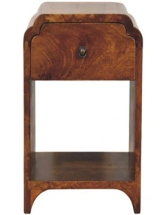 Solid Wood Newton Mini Chestnut Nightstand in Brown