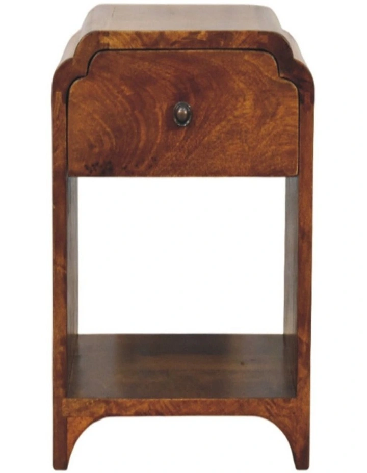 Solid Wood Newton Mini Chestnut Nightstand in Brown image 1