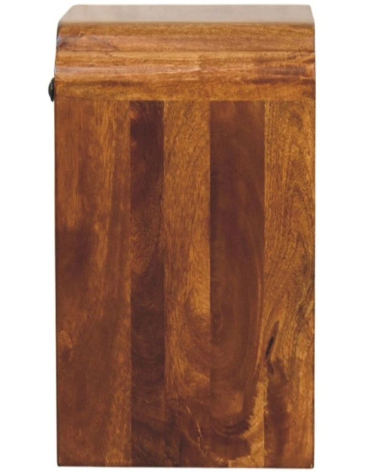 Solid Wood Newton Mini Chestnut Nightstand in Brown image 6