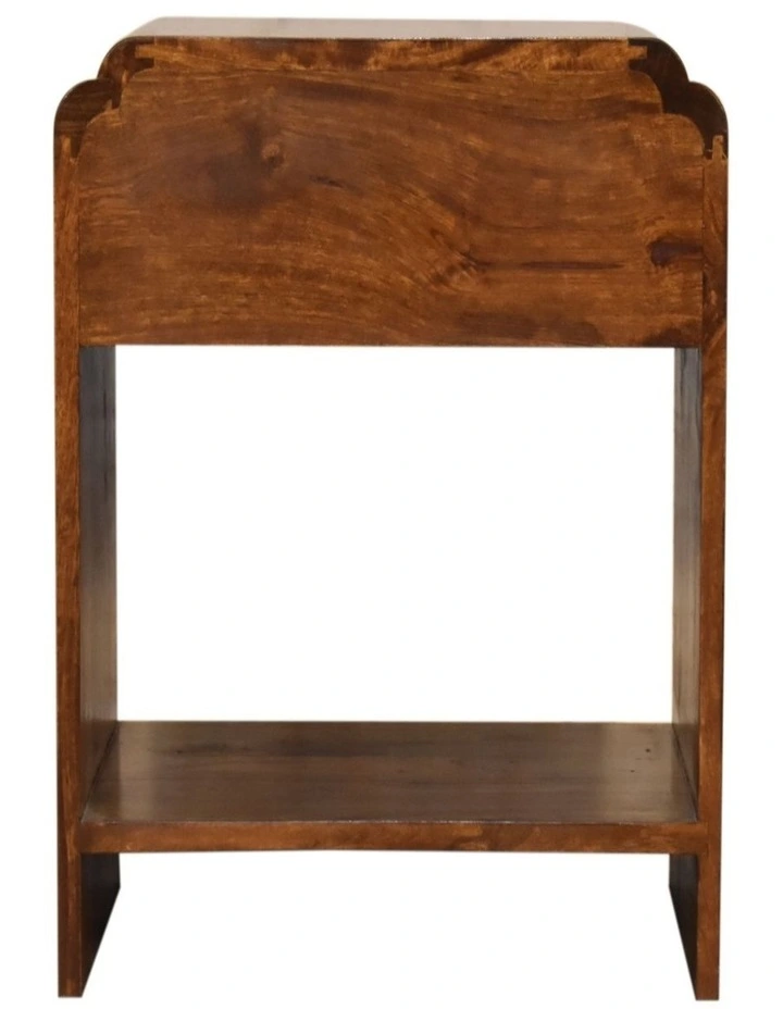 Artisan Furniture Solid Wood Newton Bedside, 1 Drawer, 1 Open Slot, Dark Brown image 6