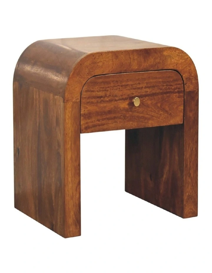 Artisan Furniture Solid Wood Darcy Chestnut Bedside, 1 Drawer, Brown image 3