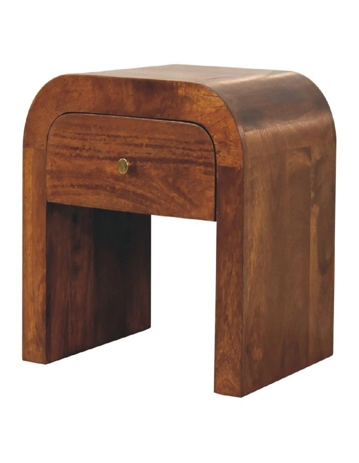 Artisan Furniture Solid Wood Darcy Chestnut Bedside, 1 Drawer, Brown image 4