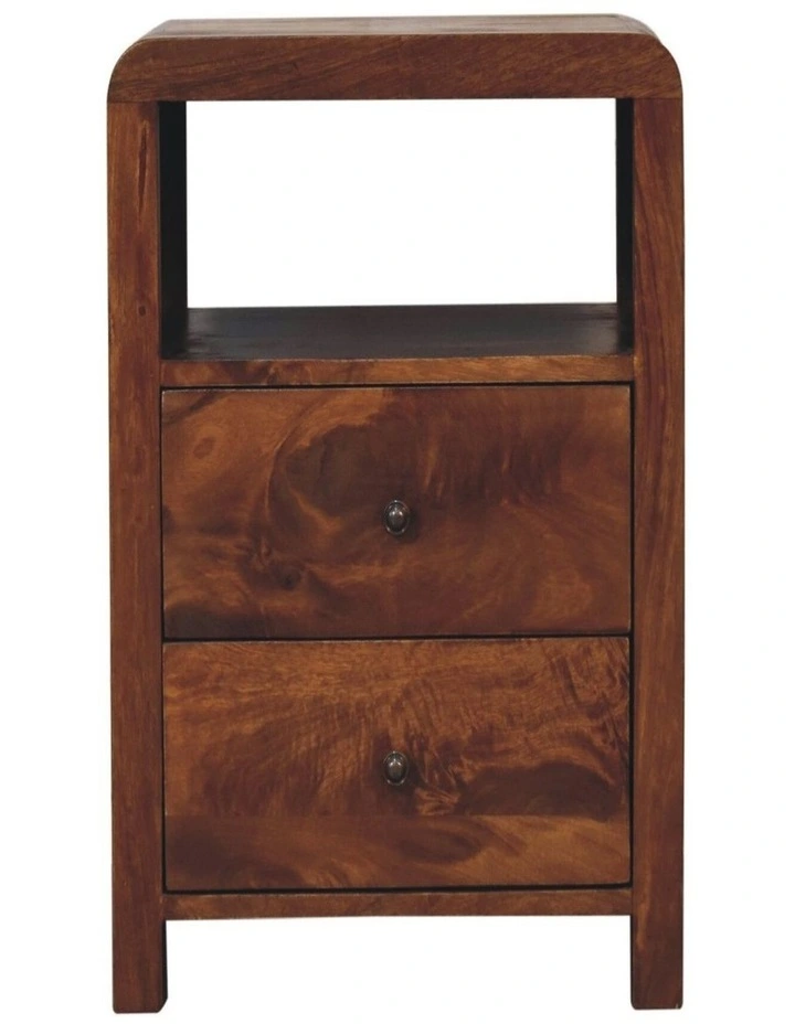 Solid Wood Aspen Bedside in Brown image 1
