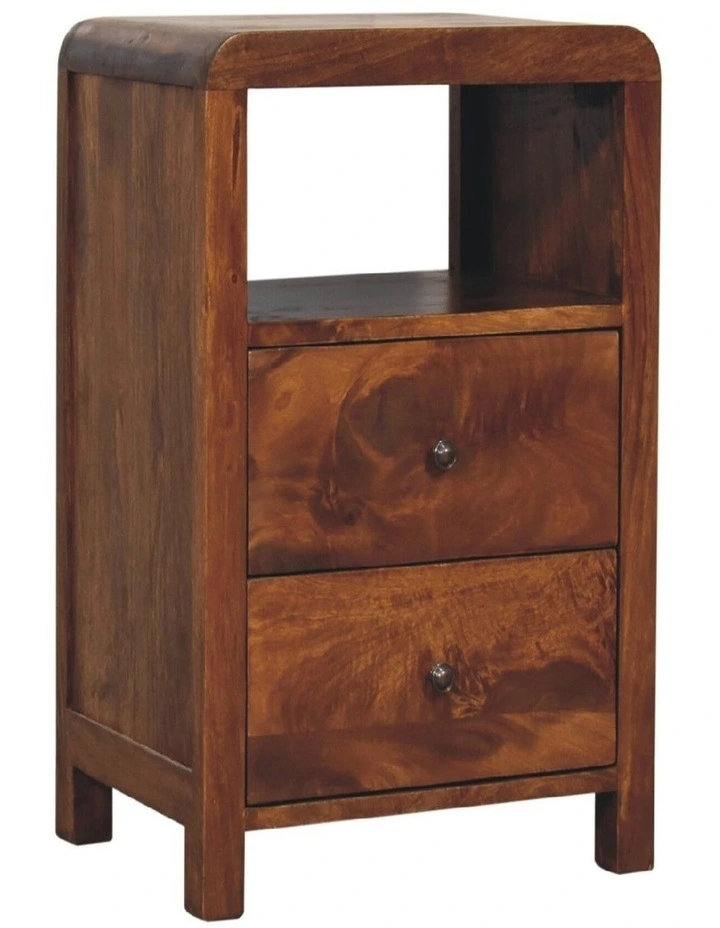 Solid Wood Aspen Bedside in Brown image 3