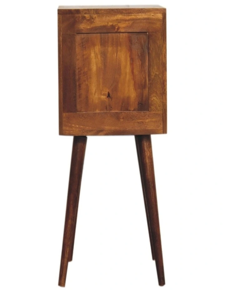 Artisan Furniture Solid Wood Mini Chestnut Cube 2 Drawer Bedside, Brown image 6